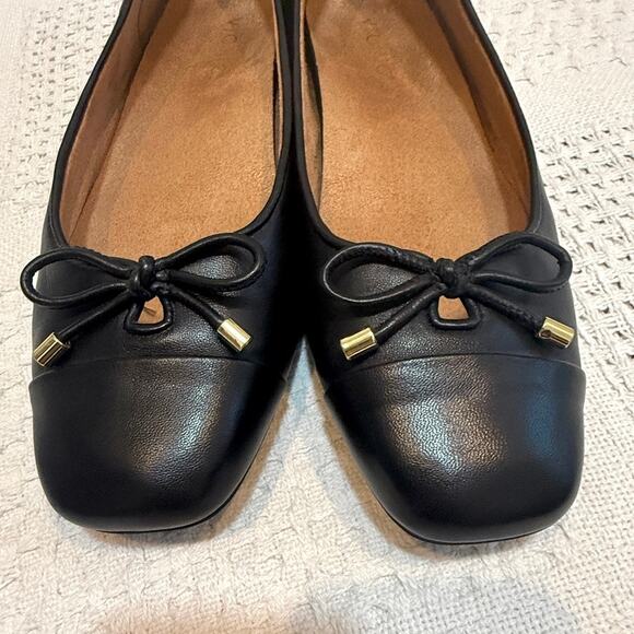 Vionic Klara 10 orthotic leather bow detail ballet flats 3046 - Picture 7 of 10